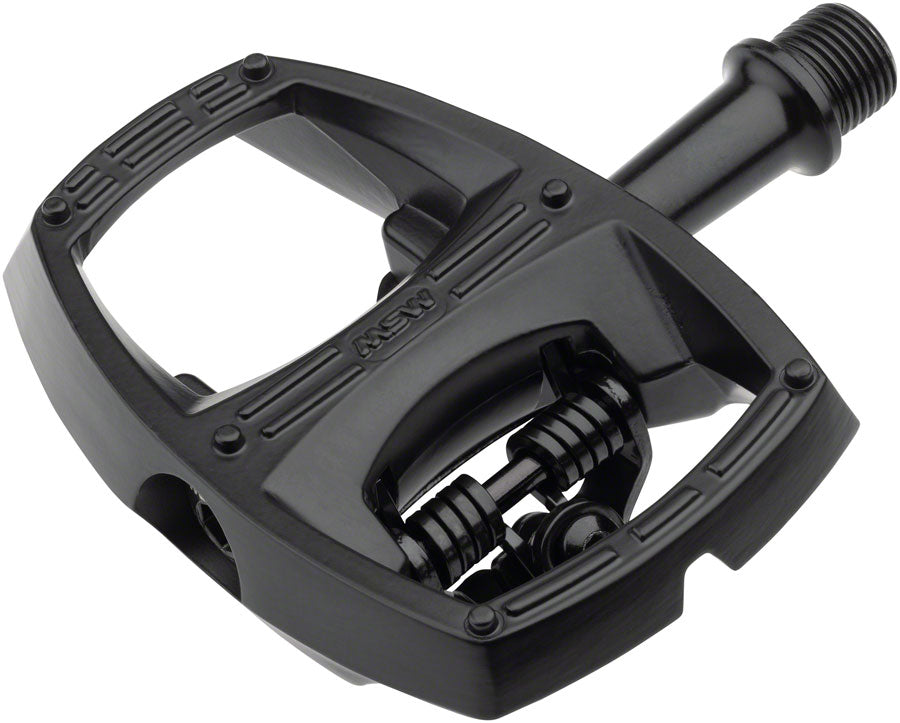 Flip II Pedals - Single Side Clipless with Platform Aluminum 9/16" Black - Bicycle Warehouse