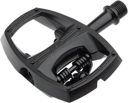 Flip II Pedals - Single Side Clipless with Platform Aluminum 9/16" Black - Bicycle Warehouse