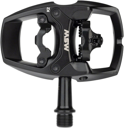 Flip II Pedals - Single Side Clipless with Platform Aluminum 9/16" Black - Bicycle Warehouse