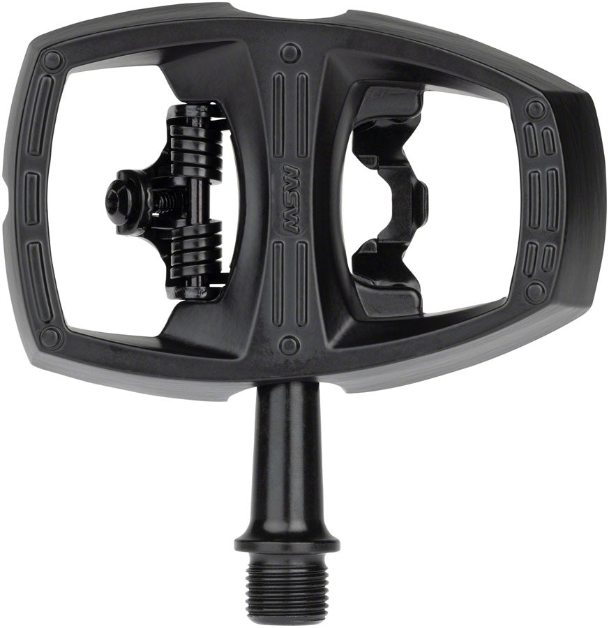 Flip II Pedals - Single Side Clipless with Platform Aluminum 9/16" Black - Bicycle Warehouse