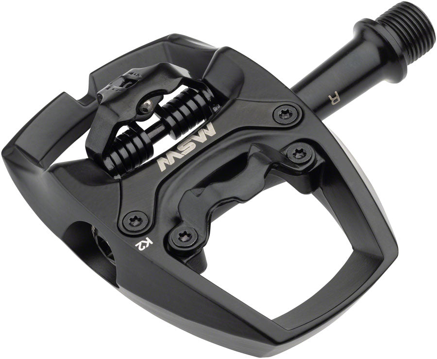 Flip II Pedals - Single Side Clipless with Platform Aluminum 9/16" Black - Bicycle Warehouse