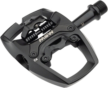 Flip II Pedals - Single Side Clipless with Platform Aluminum 9/16" Black - Bicycle Warehouse