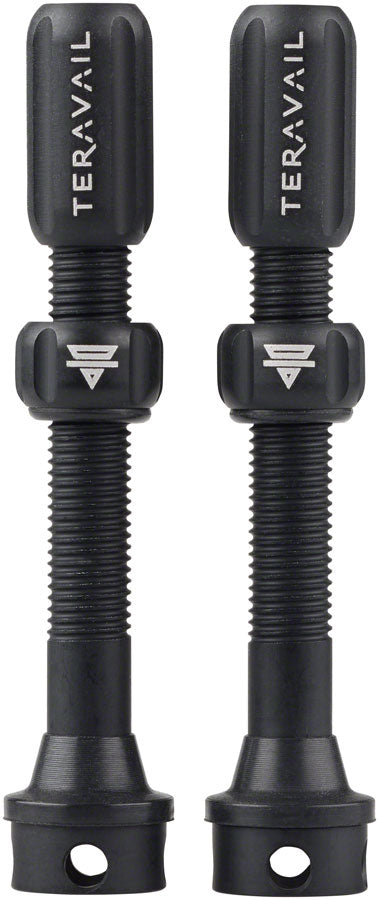 Teravail Alloy Tubeless Valves - Pair 48mm Matte Black - Bicycle Warehouse