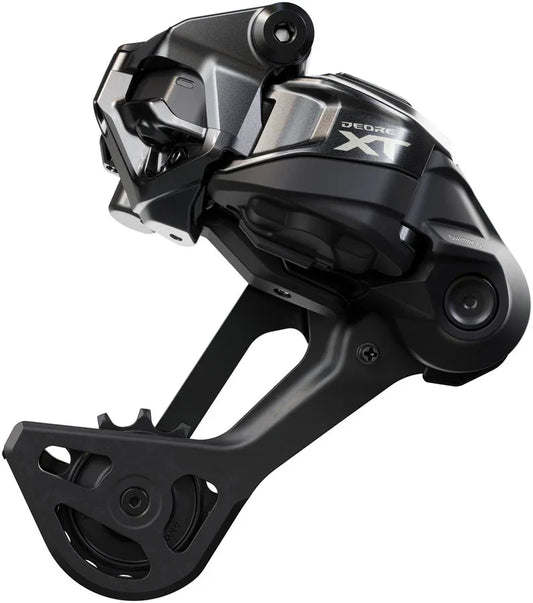 Shimano Deore XT RD-M8250-SGS Di2 Wireless Rear Derailleur - 12-Speed Long Cage Shadow ES BLK/Gray - Bicycle Warehouse
