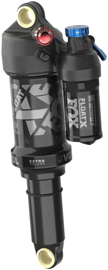 FOX FLOAT X Performance Elite Rear Shock - Metric 210 x 55 mm 0.4 Spacer 2-Position Lever EVOL LV BLK Anodized - Bicycle Warehouse