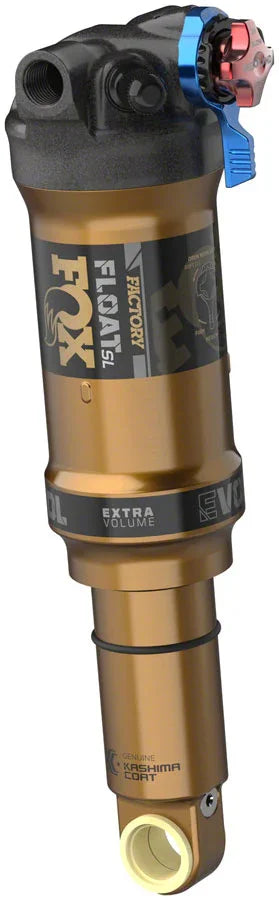 FOX FLOAT SL Factory Rear Shock - Trunnion Metric 165 x 42.5 mm 3-Postion Lever EVOL SV Kashima Coat - Bicycle Warehouse