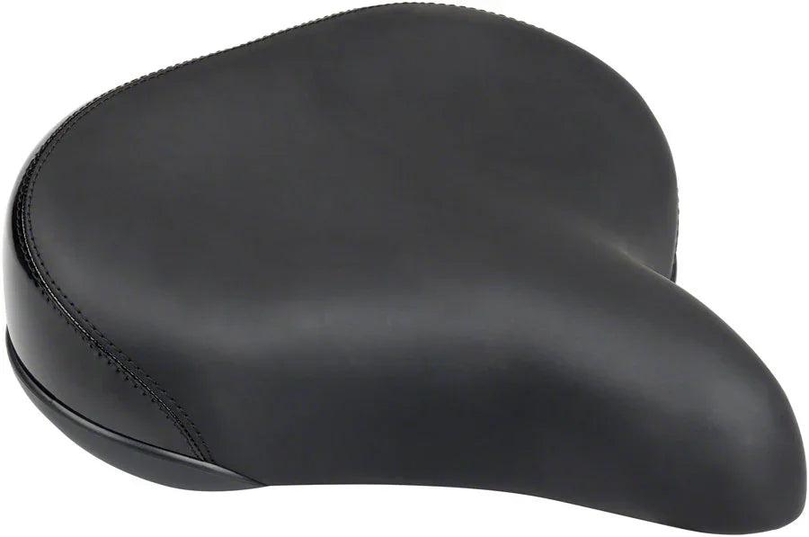 Cruiser Saddle - Memory Foam Soft Touch Cover Steel Black - Bicycle Warehouse