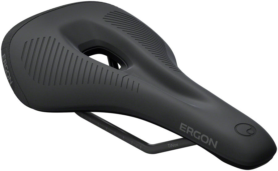 Ergon SMS Comp Saddle - TiNox SL Black Mens Medium/Large - Bicycle Warehouse