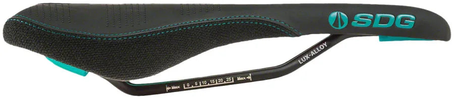 Radar Saddle - Lux-Alloy Black/Turquoise - Bicycle Warehouse