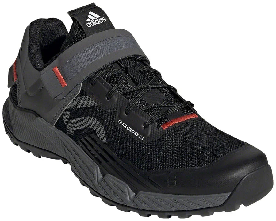 Trailcross Mountain Clipless Shoes - Womens Core BLK/Gray Three/Red 7.5 - Bicycle Warehouse