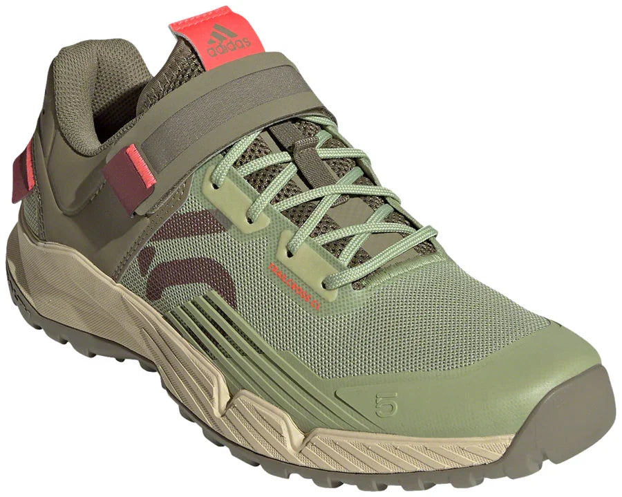 Trailcross Mountain Clipless Shoes - Womens Quiet Crimson/Orbit Green/Turbo 8.5 - Bicycle Warehouse