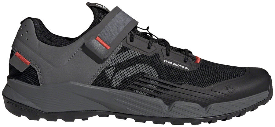 Trailcross Mountain Clipless Shoes - Mens Core BLK/Gray Three/Red 12 - Bicycle Warehouse