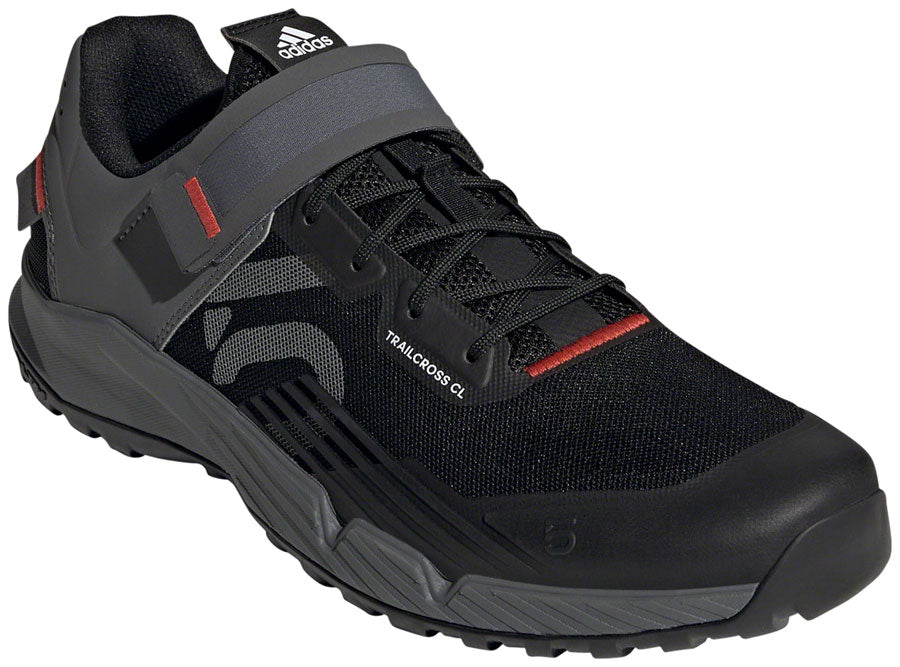 Trailcross Mountain Clipless Shoes - Mens Core BLK/Gray Three/Red 12 - Bicycle Warehouse