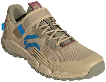 Trailcross Mountain Clipless Shoes - Mens Beige Tone/Blue Rush/Orbit Green 6 - Bicycle Warehouse
