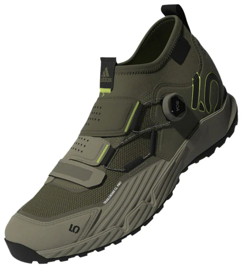 Trailcross Pro Mountain Clipless Shoes - Mens Green/Black/Green 12 - Bicycle Warehouse