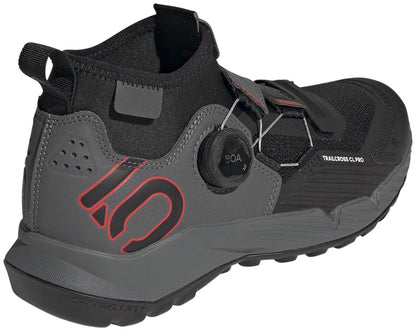 Five Ten Trailcross Pro Mountain Clipless Shoes - Womens Gray/Black/Red 11 - Bicycle Warehouse