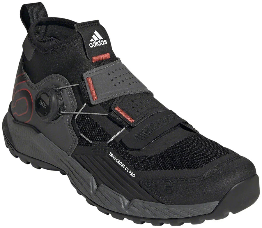 Trailcross Pro Mountain Clipless Shoes - Womens Gray/Black/Red 9 - Bicycle Warehouse