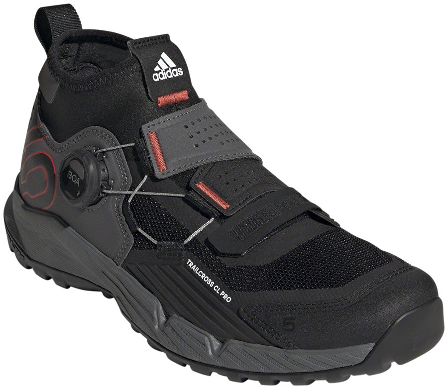 Five Ten Trailcross Pro Mountain Clipless Shoes - Womens Gray/Black/Red 11 - Bicycle Warehouse