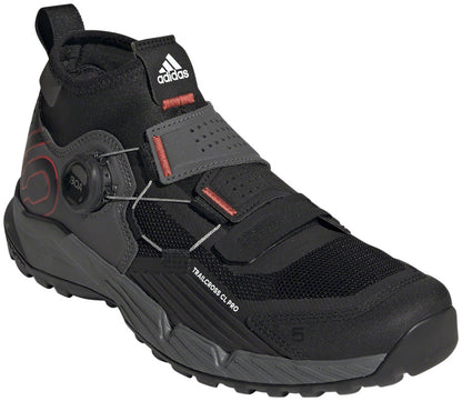 Five Ten Trailcross Pro Mountain Clipless Shoes - Womens Gray/Black/Red 11 - Bicycle Warehouse