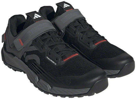 Trailcross Mountain Clipless Shoes - Mens Core BLK/Gray Three/Red 7.5 - Bicycle Warehouse