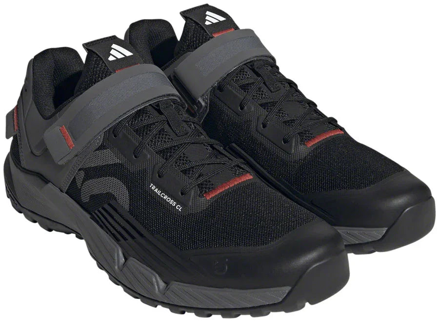 Trailcross Mountain Clipless Shoes - Mens Core BLK/Gray Three/Red 7 - Bicycle Warehouse