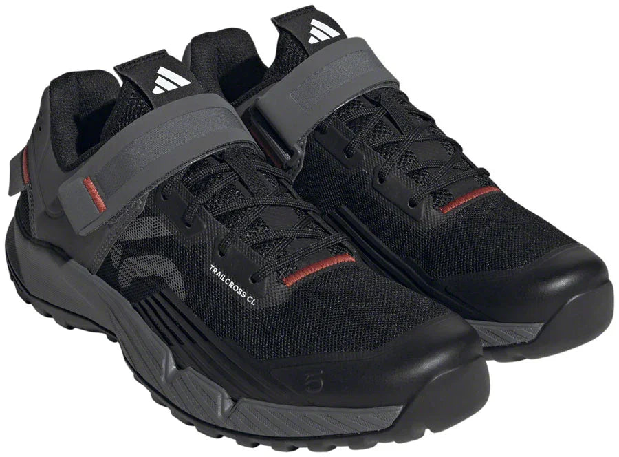 Trailcross Mountain Clipless Shoes - Womens Core BLK/Gray Three/Red 5.5 - Bicycle Warehouse