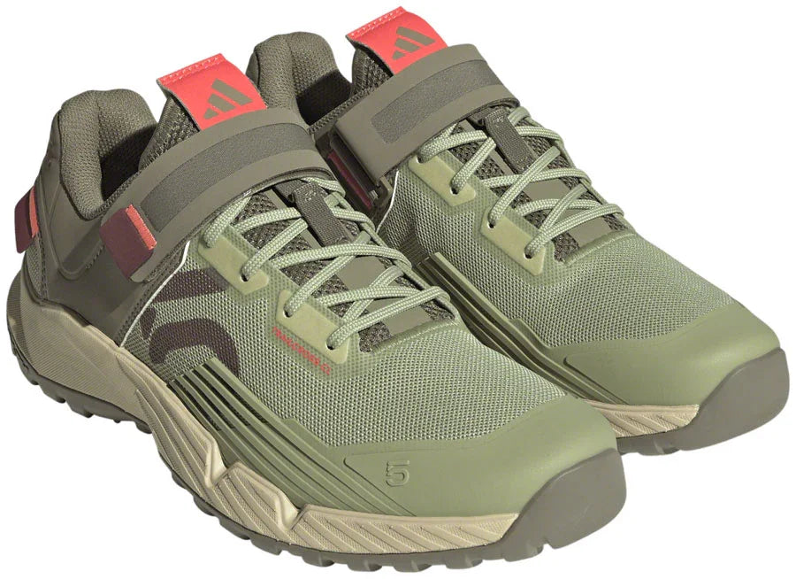 Trailcross Mountain Clipless Shoes - Womens Magic Lime/Quiet Crimson/Orbit Green 10.5 - Bicycle Warehouse