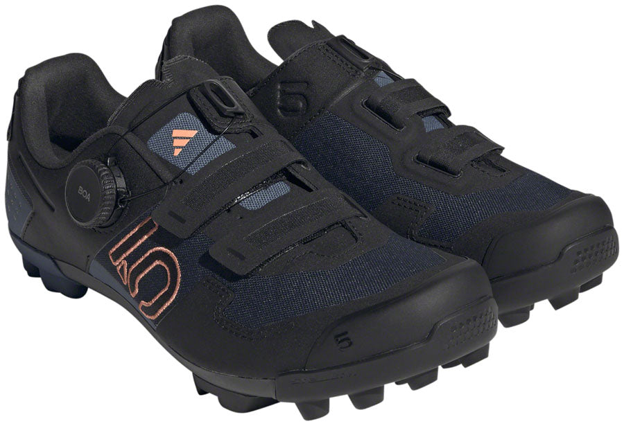Kestrel BOA Mountain Clipless Shoes - Womens Legend Ink/Core BLK/Coral Fusion 7 - Bicycle Warehouse
