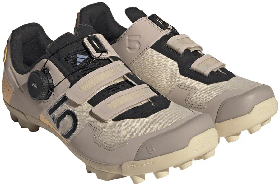 Kestrel BOA Mountain Clipless Shoes - Womens Sand Strata/Silver Violet/Acid Orange 8 - Bicycle Warehouse