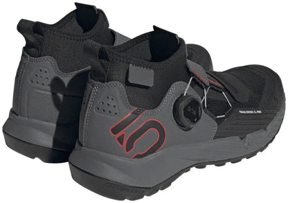 Trailcross Pro Mountain Clipless Shoes - Womens Gray Five/Core BLK/Red 7.5 - Bicycle Warehouse