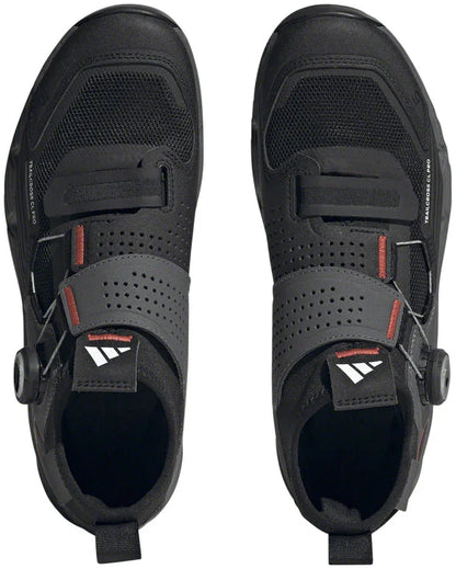 Trailcross Pro Mountain Clipless Shoes - Womens Gray Five/Core BLK/Red 7.5 - Bicycle Warehouse