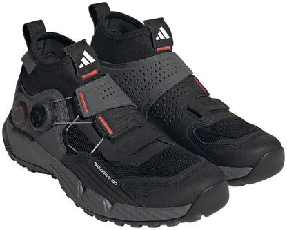 Trailcross Pro Mountain Clipless Shoes - Womens Gray Five/Core BLK/Red 7.5 - Bicycle Warehouse