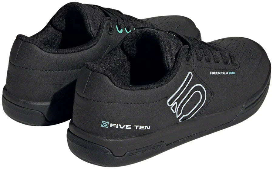 Freerider Pro Flat Shoes - Womens Core BLK/Crystal White/Acid Mint 5 - Bicycle Warehouse