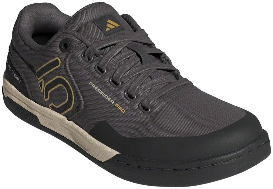 Freerider Pro Canvas Flat Shoes - Mens Charcoal/Carbon/Oat 7 - Bicycle Warehouse