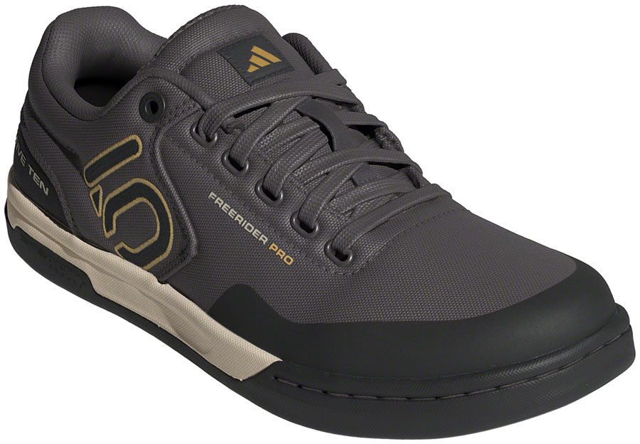 Freerider Pro Canvas Flat Shoes - Mens Charcoal/Carbon/Oat 7.5 - Bicycle Warehouse