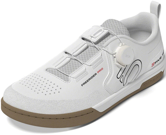 Five Ten Freerider Pro BOA Flat Shoes - Mens FTWR White/Core Black/Red 10 - Bicycle Warehouse