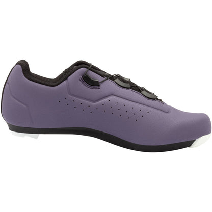 Women’s mulled grape road cycling shoe with vent holes and hook-and-loop strap