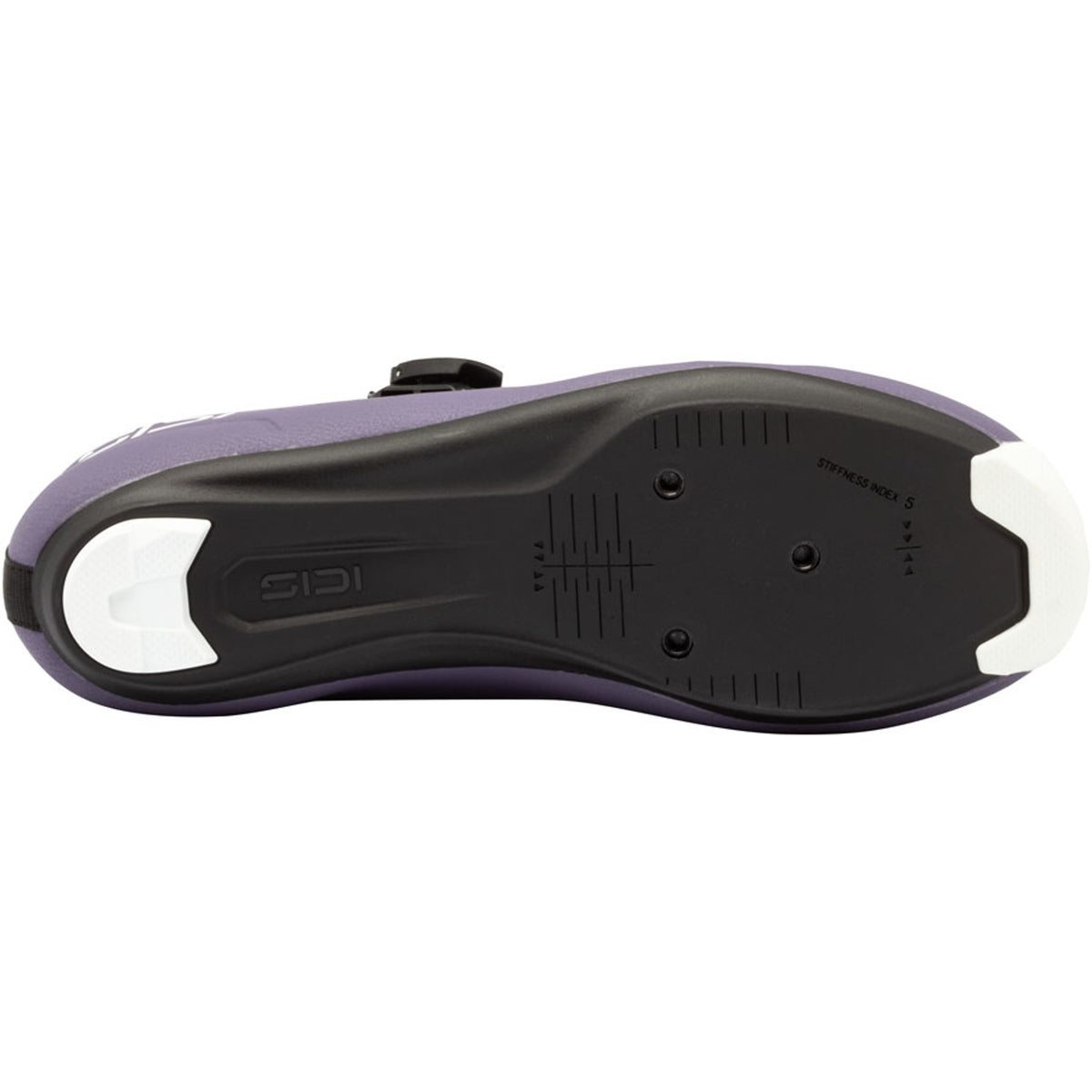 Mulled grape road cycling shoe outsole view with cleat-ready tread