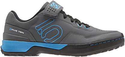 Kestrel Lace Mountain Clipless Shoes - Womens Gray Five / Shock Cyan / Core BLK 10 - Bicycle Warehouse