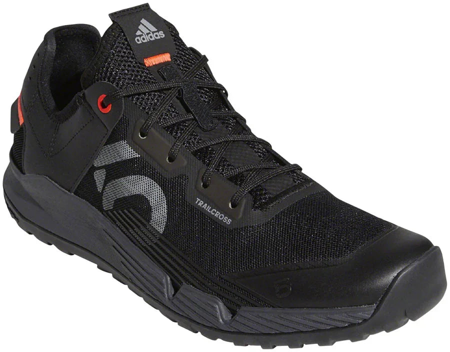 Trailcross LT Flat Shoes - Mens Core BLK / Gray Two / Solar Red 10.5 - Bicycle Warehouse