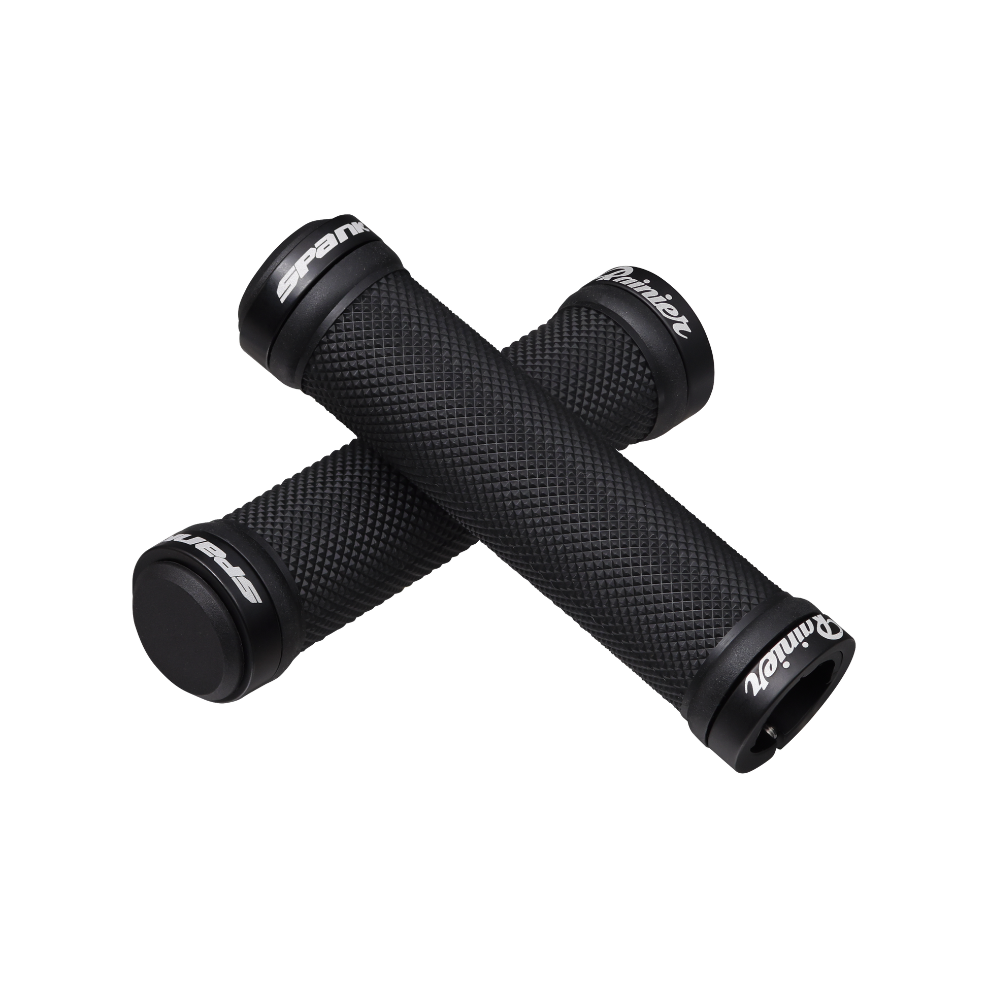 Spank X Rainier SPOON Grips Black, 2025 Edition - Bicycle Warehouse