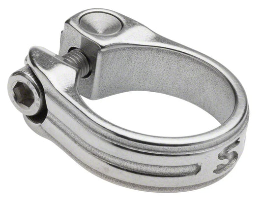 New Stainless Seatpost Clamp 33.1mm Silver - Bicycle Warehouse