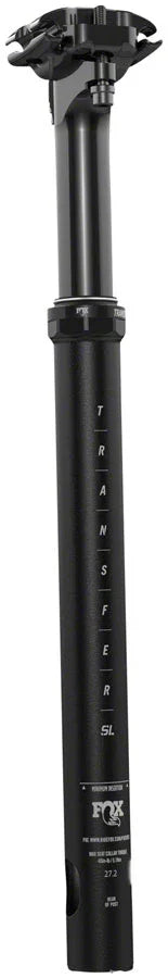 FOX Transfer SL Performance Series Elite Dropper Seatpost - 27.2 50 mm Internal Routing Anodized Upper - Bicycle Warehouse