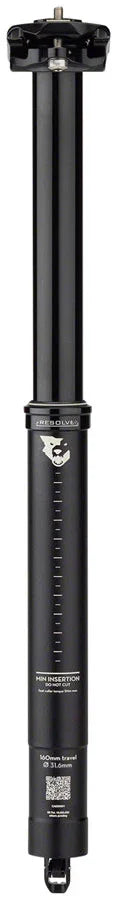Resolve Dropper Seatpost - 31.6 160mm Travel Black Rev 1 - Bicycle Warehouse