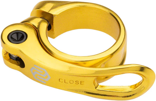 QR-1 Quick Release Seatpost Clamp - 31.8mm Gold - Bicycle Warehouse