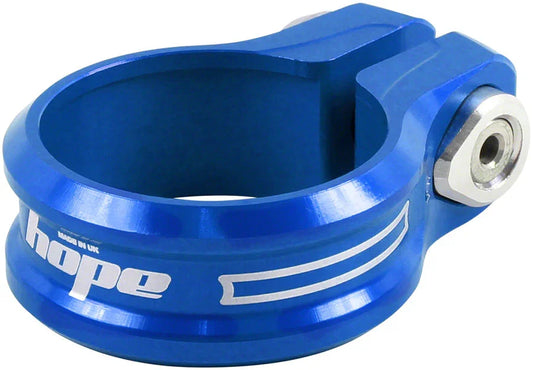 Seat Seatpost Clamp - 36.4mm Blue - Bicycle Warehouse