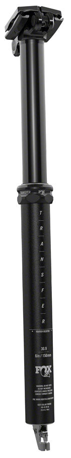 FOX Transfer Performance Series Elite Dropper Seatpost - 31.6 125 mm Internal Routing Anodized Upper