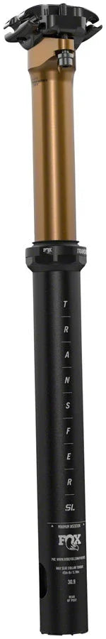 FOX Transfer SL Factory Dropper Seatpost - 30.9 75 mm Internal Routing Kashima Coat Upper - Bicycle Warehouse