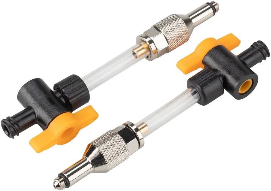 Elite DOT Bleed Kit Universal Adapters with 1/4-Turn Valves Pair - Bicycle Warehouse