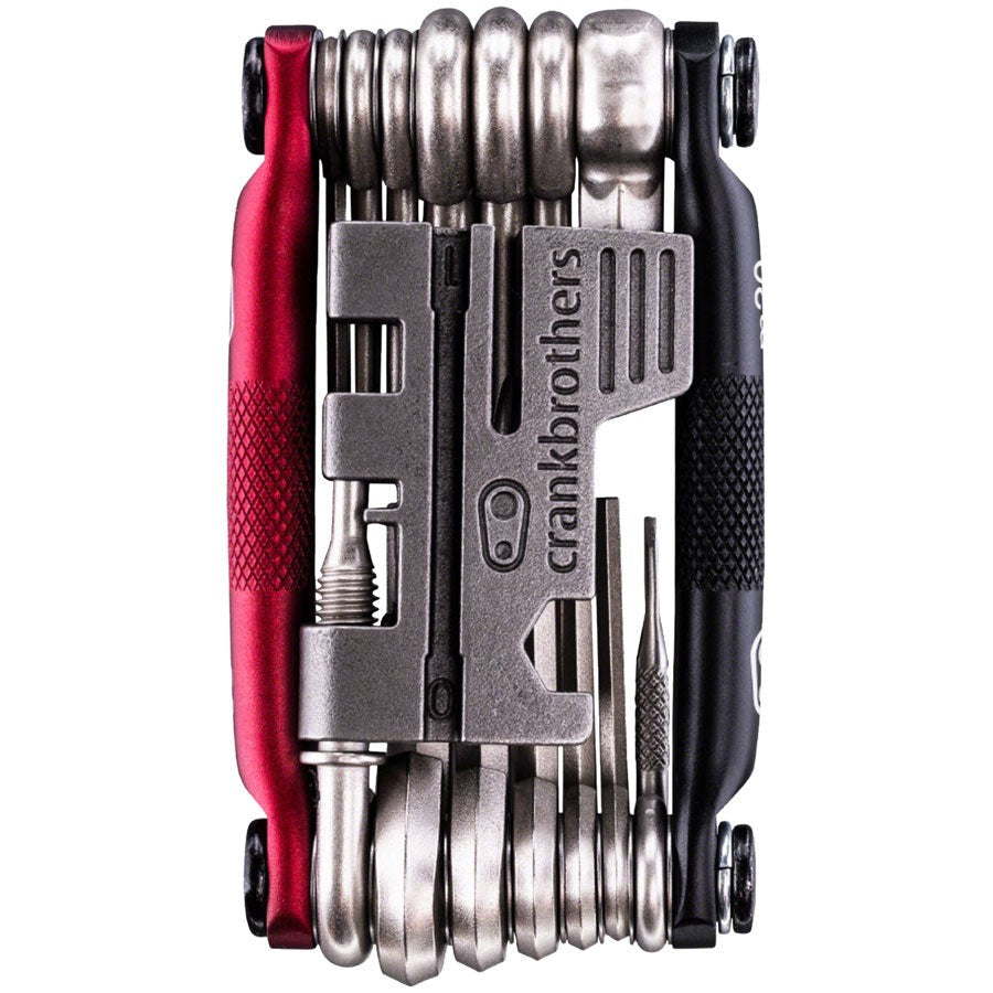 Crank Brothers M20 Bike Multi-Tool - Matte Black/Red - Tools - Bicycle Warehouse